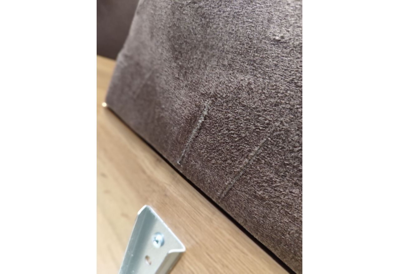 Łóżko kontynentalne AMORE KING 200x200 - Monolith 15 - brązowy - OUTLETU