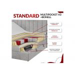 Łóżko kontynentalne AMORE KING 200x200 - Monolith 15 - brązowy - OUTLETU