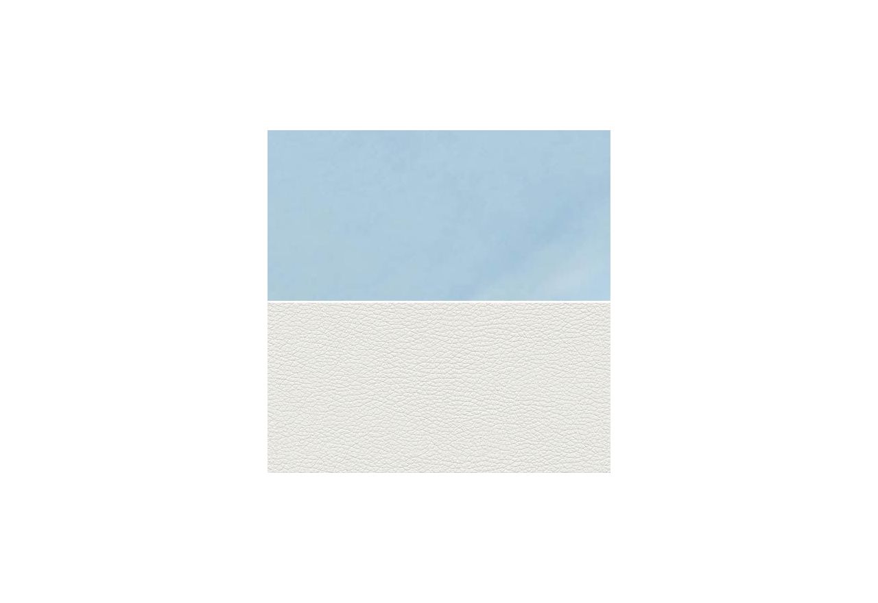 Łóżko młodzieżowe JUNIOR GOLD 3 90x200 - H3 - niebieski, biały, welwet, ekoskóra - strona prawa