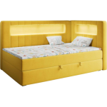 Łóżko młodzieżowe JUNIOR GOLD 3 90x200 - H3 - żółty, welwet - strona prawa