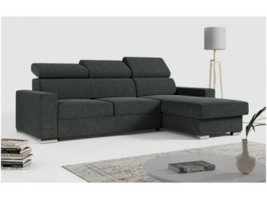 Narożnik FOX L - uniwersalny - ciemnoszary, struktura