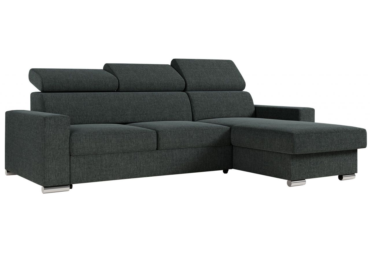 Narożnik FOX L - uniwersalny - ciemnoszary, struktura