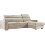 Narożnik FOX L - uniwersalny - beżowy, welwet