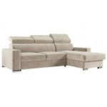 Narożnik FOX L - uniwersalny - beżowy, welwet