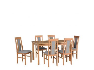 Modny zestaw stołu i krzeseł do kuchni i jadalni - stół MODUS 1 + krzesła NUN 2