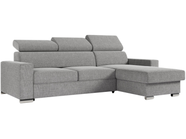 Narożnik FOX L - uniwersalny - jasnoszary, struktura