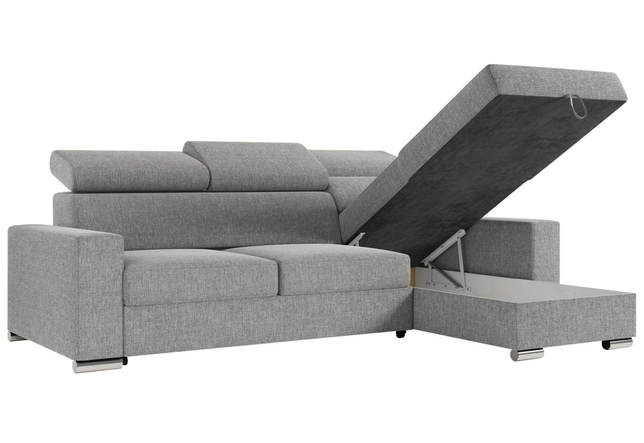 Narożnik FOX L - uniwersalny - jasnoszary, struktura