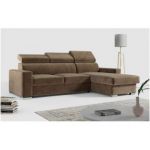 Narożnik FOX L - uniwersalny - brązowy, welwet