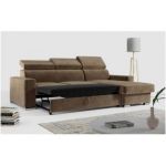 Narożnik FOX L - uniwersalny - brązowy, welwet