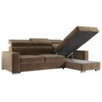 Narożnik FOX L - uniwersalny - brązowy, welwet