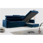 Narożnik FOX L - uniwersalny - ciemnoniebieski, welwet