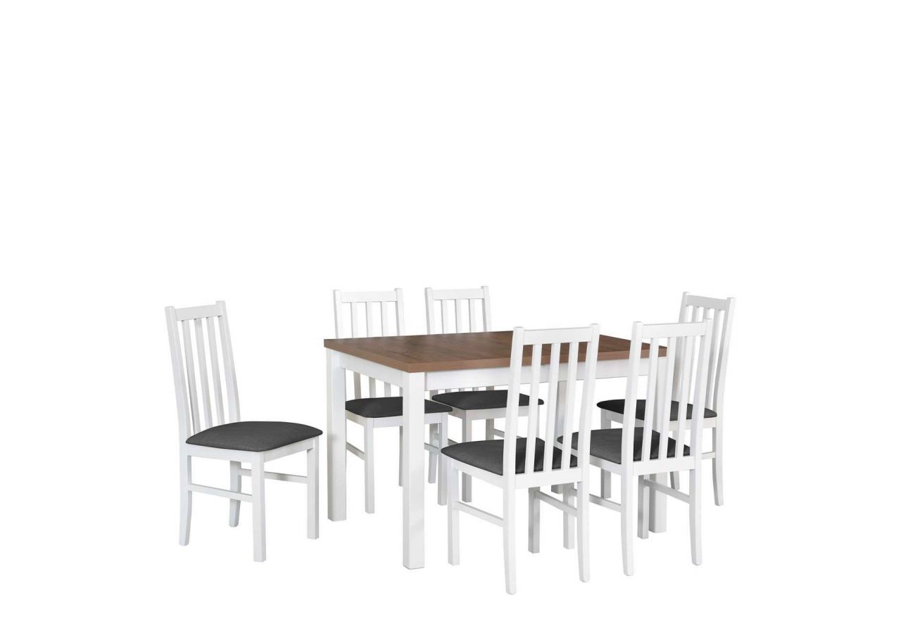 Praktyczny zestaw mebli do kuchni i jadalni - stół MASTER 5 + krzesła ANAT 10