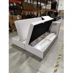 Łóżko kontynentalne GOLD 5 180x200 - Soft 17 - biała ekoskóra - OUTLETU