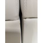 Łóżko kontynentalne GOLD 5 180x200 - Soft 17 - biała ekoskóra - OUTLETU