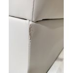 Łóżko kontynentalne GOLD 5 180x200 - Soft 17 - biała ekoskóra - OUTLETU