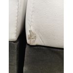 Łóżko kontynentalne GOLD 5 180x200 - Soft 17 - biała ekoskóra - OUTLETU