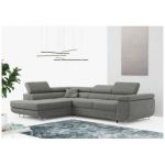 Narożnik GUSTAW L - strona lewa - szary, boucle