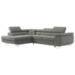 Narożnik GUSTAW L - strona lewa - szary, boucle