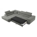 Narożnik GUSTAW L - strona lewa - szary, boucle