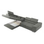 Narożnik GUSTAW L - strona lewa - szary, boucle