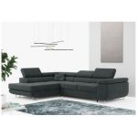 Narożnik GUSTAW L - strona lewa - ciemnoszary, struktura