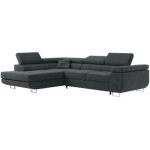 Narożnik GUSTAW L - strona lewa - ciemnoszary, struktura