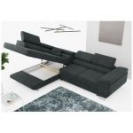 Narożnik GUSTAW L - strona lewa - ciemnoszary, struktura