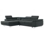 Narożnik GUSTAW L - strona lewa - ciemnoszary, struktura