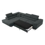 Narożnik GUSTAW L - strona lewa - ciemnoszary, struktura