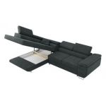 Narożnik GUSTAW L - strona lewa - ciemnoszary, struktura