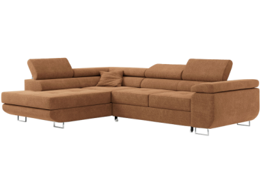 Narożnik GUSTAW L - strona lewa - pomarańczowy, struktura