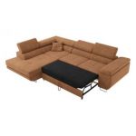 Narożnik GUSTAW L - strona lewa - pomarańczowy, struktura