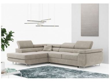 Narożnik GUSTAW L - strona lewa - beżowy, struktura