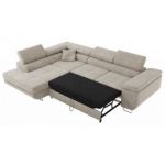 Narożnik GUSTAW L - strona lewa - beżowy, struktura