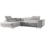 Narożnik GUSTAW L - strona lewa - jasnoszary, welwet