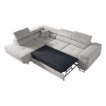 Narożnik GUSTAW L - strona lewa - jasnoszary, welwet