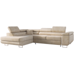 Narożnik GUSTAW L - strona lewa - beżowy, welwet