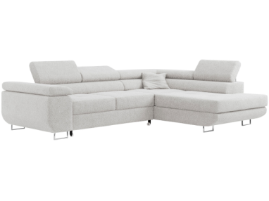 Narożnik GUSTAW L - strona prawa - jasnoszary, boucle