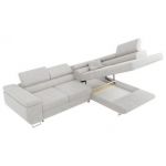 Narożnik GUSTAW L - strona prawa - jasnoszary, boucle