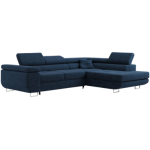Narożnik GUSTAW L - strona prawa - ciemnoniebieski, boucle
