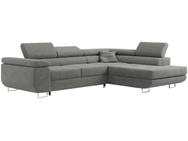 Narożnik GUSTAW L - strona prawa - szary, boucle