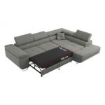 Narożnik GUSTAW L - strona prawa - szary, boucle