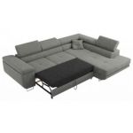 Narożnik GUSTAW L - strona prawa - szary, boucle