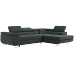 Narożnik GUSTAW L - strona prawa - ciemnoszary, struktura