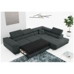 Narożnik GUSTAW L - strona prawa - ciemnoszary, struktura