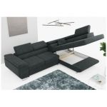 Narożnik GUSTAW L - strona prawa - ciemnoszary, struktura