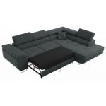 Narożnik GUSTAW L - strona prawa - ciemnoszary, struktura