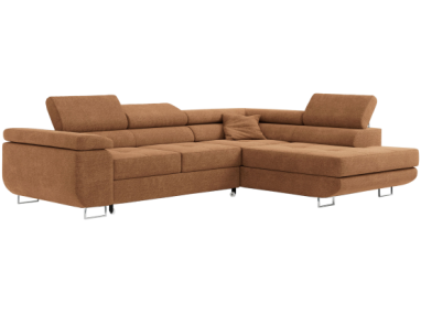 Narożnik GUSTAW L - strona prawa - pomarańczowy, struktura