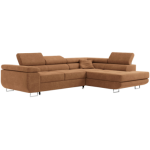 Narożnik GUSTAW L - strona prawa - pomarańczowy, struktura