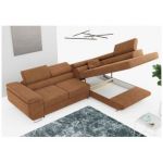 Narożnik GUSTAW L - strona prawa - pomarańczowy, struktura